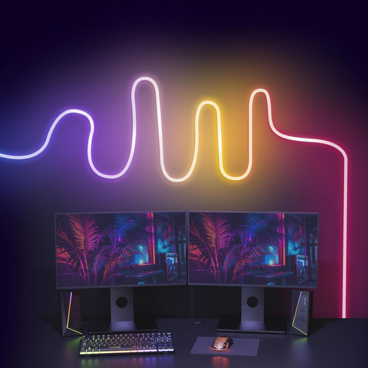 TRUST GXT 904 VYBZ Neon Rope Light – 5 m RGB LED