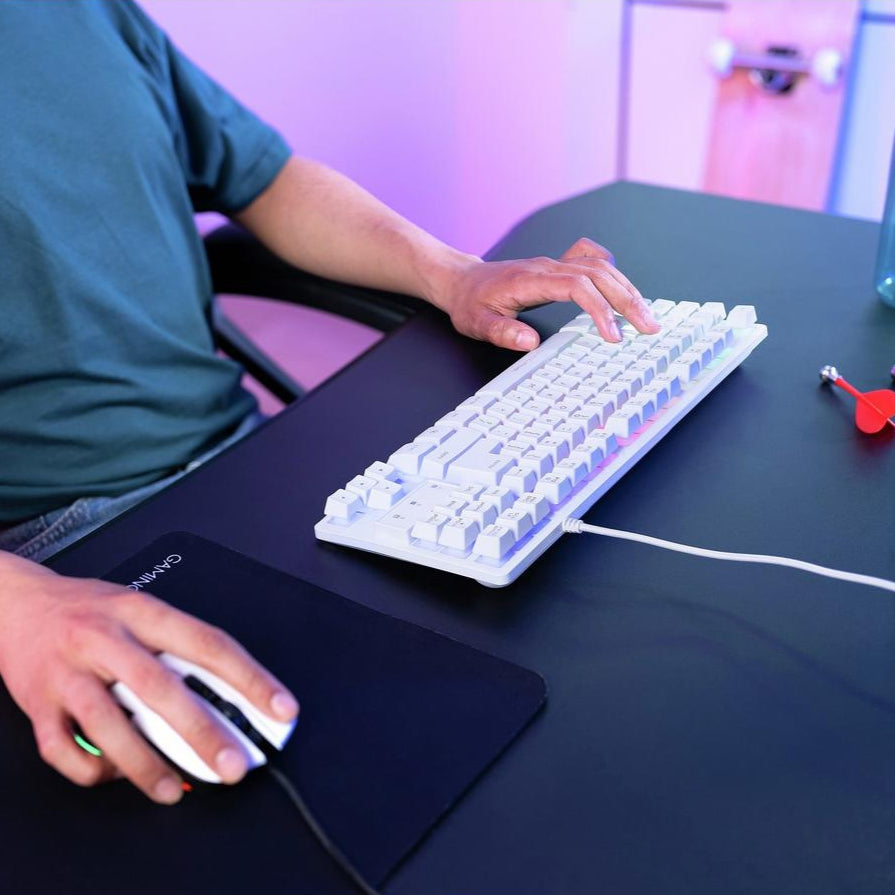 GXT 833W Thado TKL Illuminated Nordic Keyboard - White