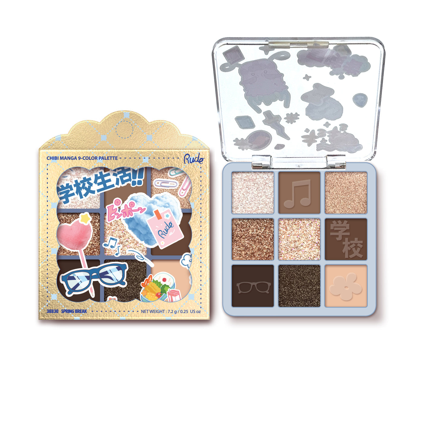 Chibi Manga 9 Color Eyeshadow Palette - Spring Break