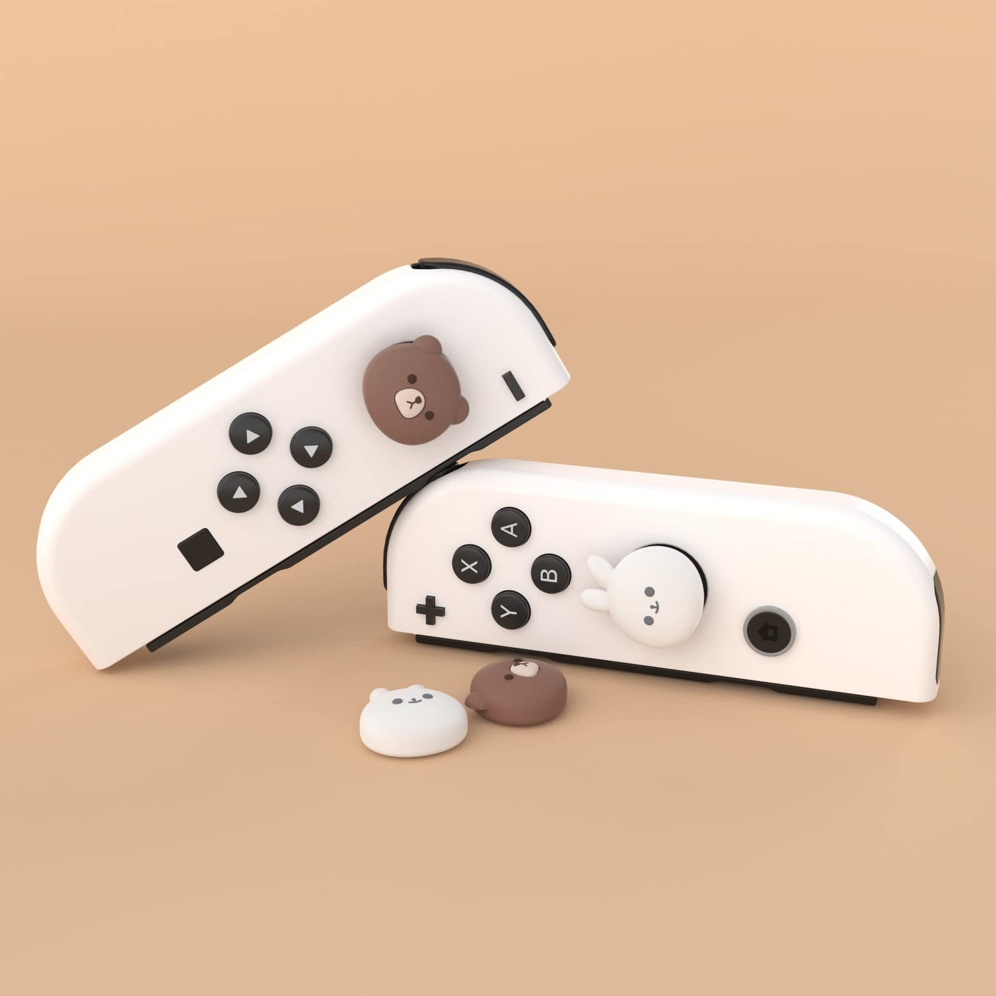 Kaniner og bjørne - 4 pak Thumb Grips til Nintendo Switch 1