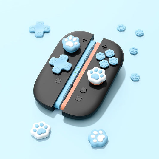 Blå kattepoter - Thumb Grips til Nintendo Switch 2