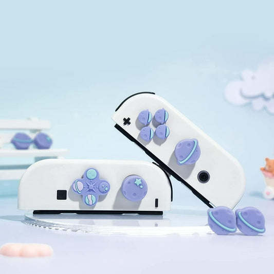 Planeter med mini button caps - 4 pak Thumb Grips til Nintendo Switch 1