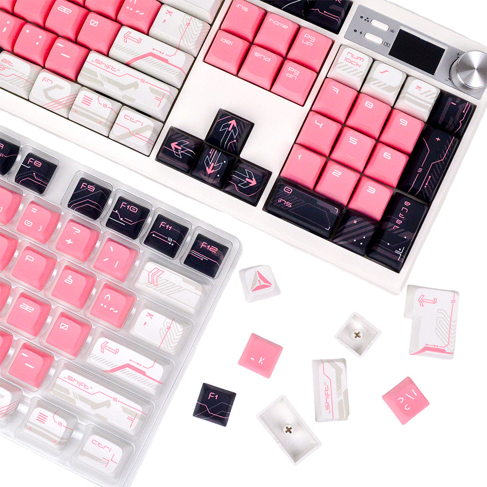 Cyber Pink | Appaz keycap sæt | Dansksproget