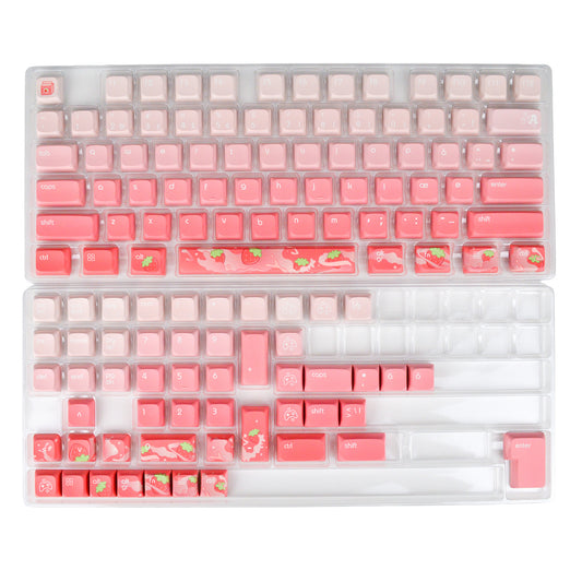 Strawberry Milk | Appaz keycap sæt | Dansk, norsk, svensk og finsk
