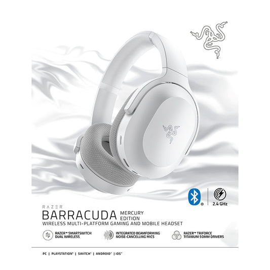 Razer Barracuda - Mercury White | Trådløst headset