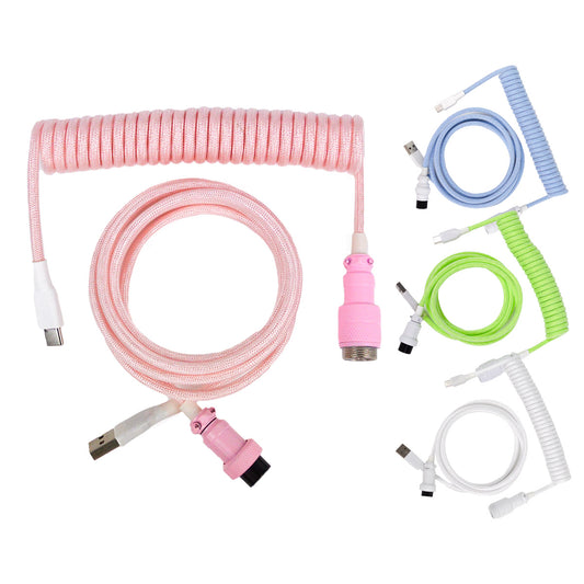 GX16 Coiled Aviator Keyboard Cable – USB-C