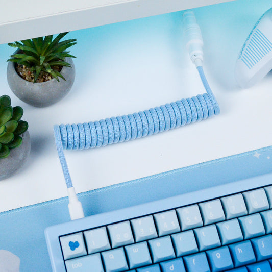 GX16 Coiled Aviator Keyboard Cable – USB-C