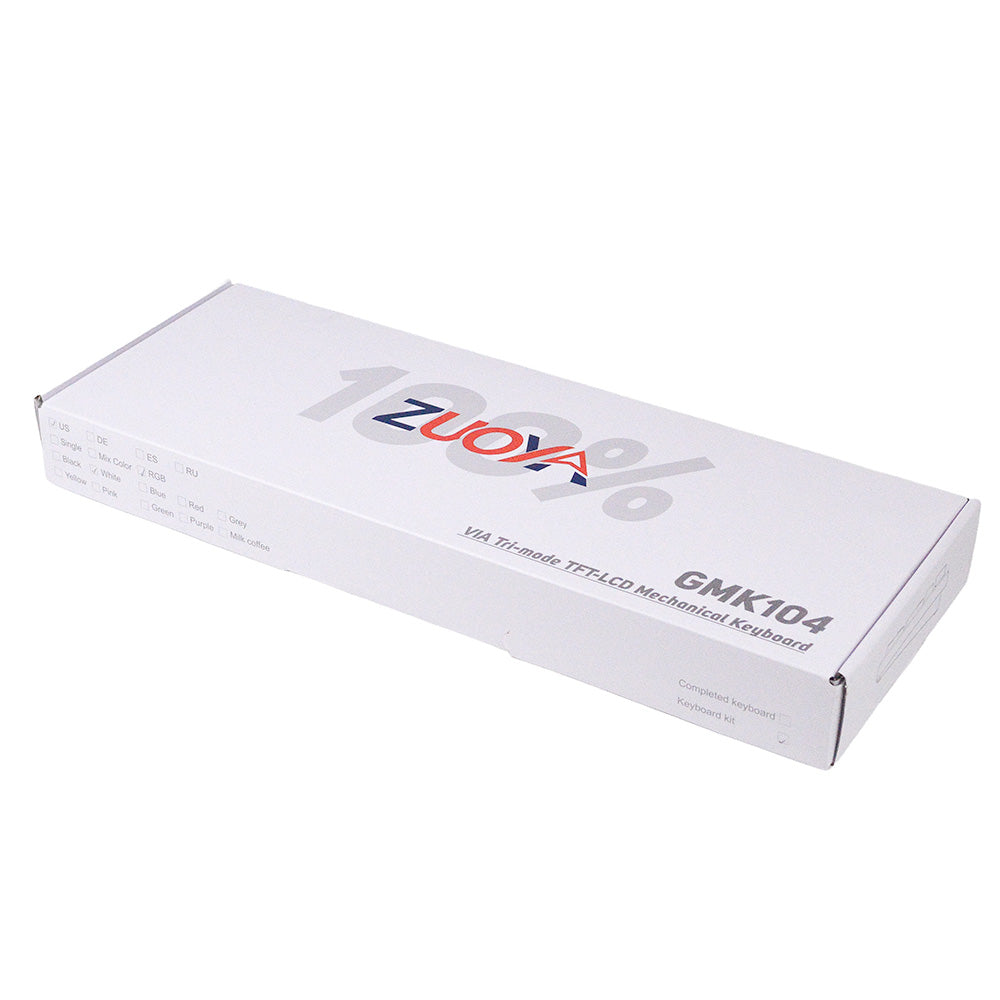 Zuoya GMK104 White Keyboard Case 100% Size