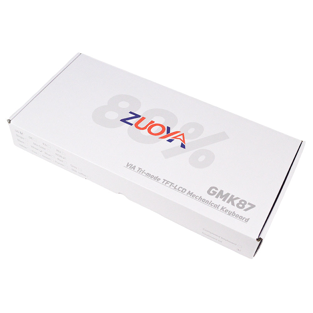 Zuoya GMK87 white keyboard case 80% TKL size