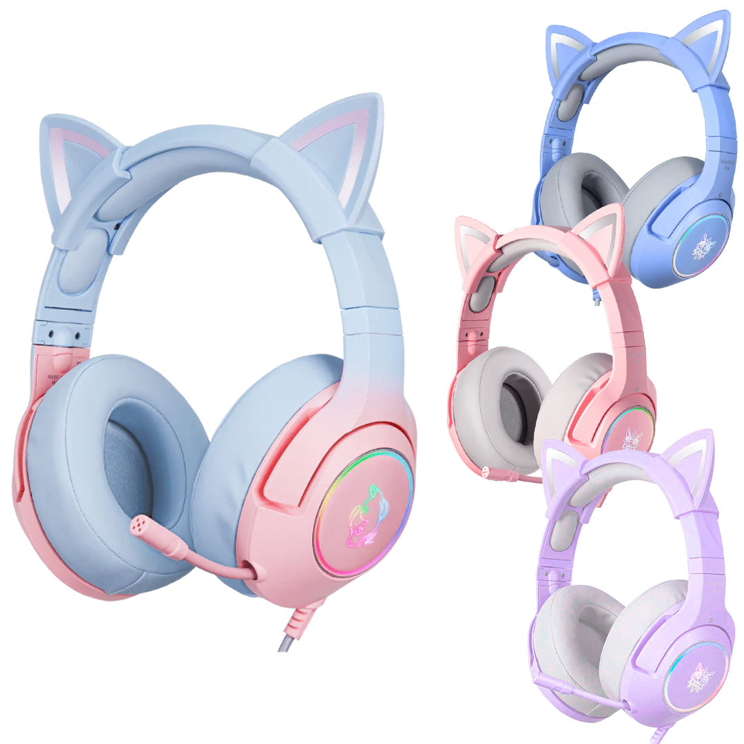 ONIKUMA K9 gaming headset med katteører – Appaz