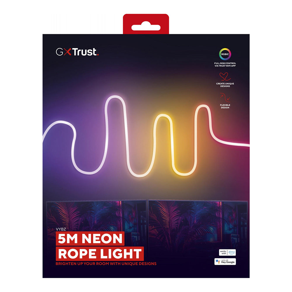 TRUST GXT 904 VYBZ Neon Rope Light – 5 m RGB LED