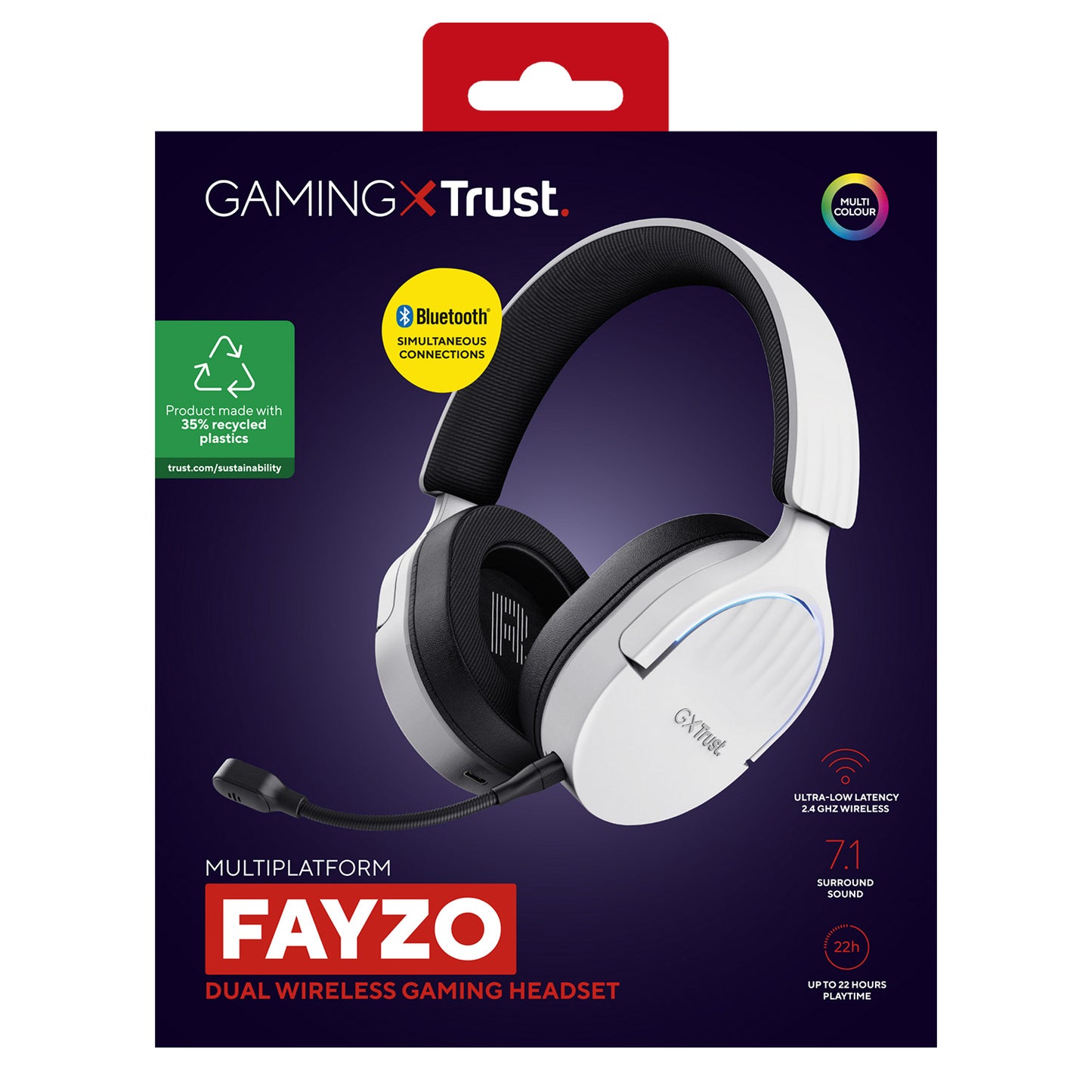TRUST GXT 491W Fayzo Wireless Gaming Headset - White