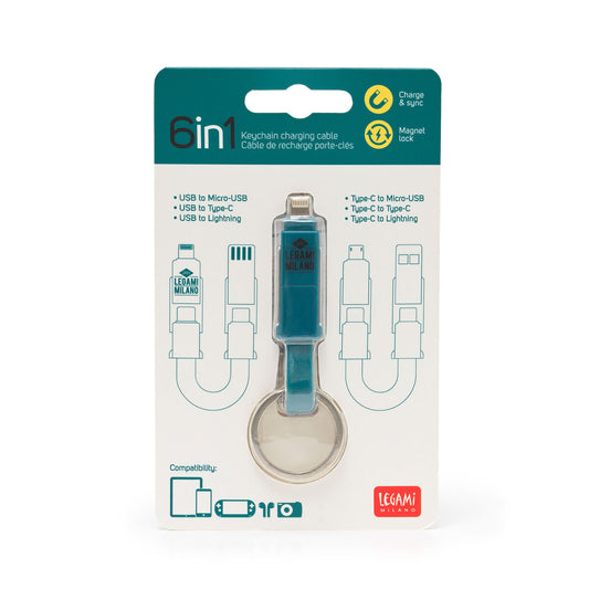 6 in 1 Keychain Charging Cable