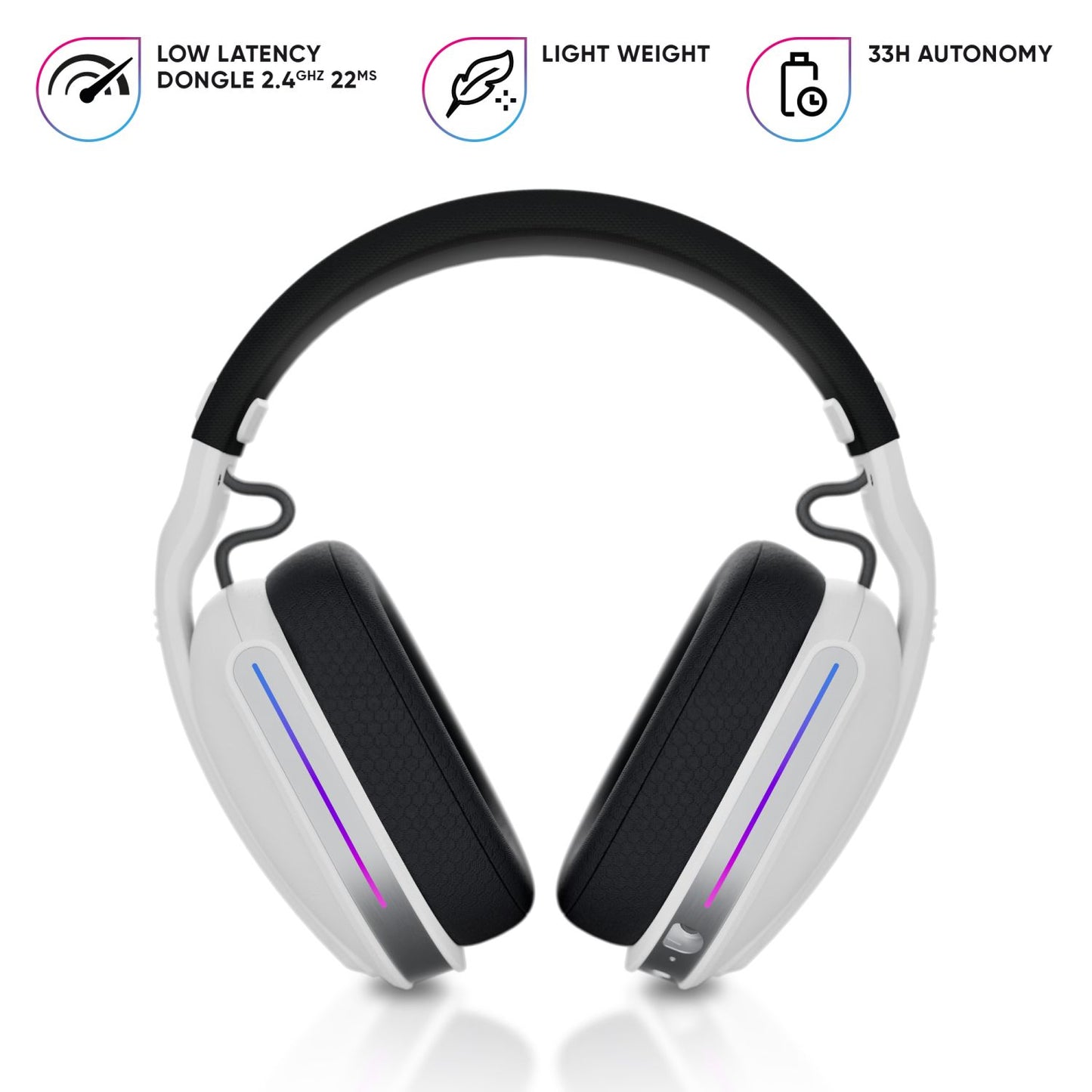 ONIVERSE Polaris Wireless Gaming Headset – Celestial White
