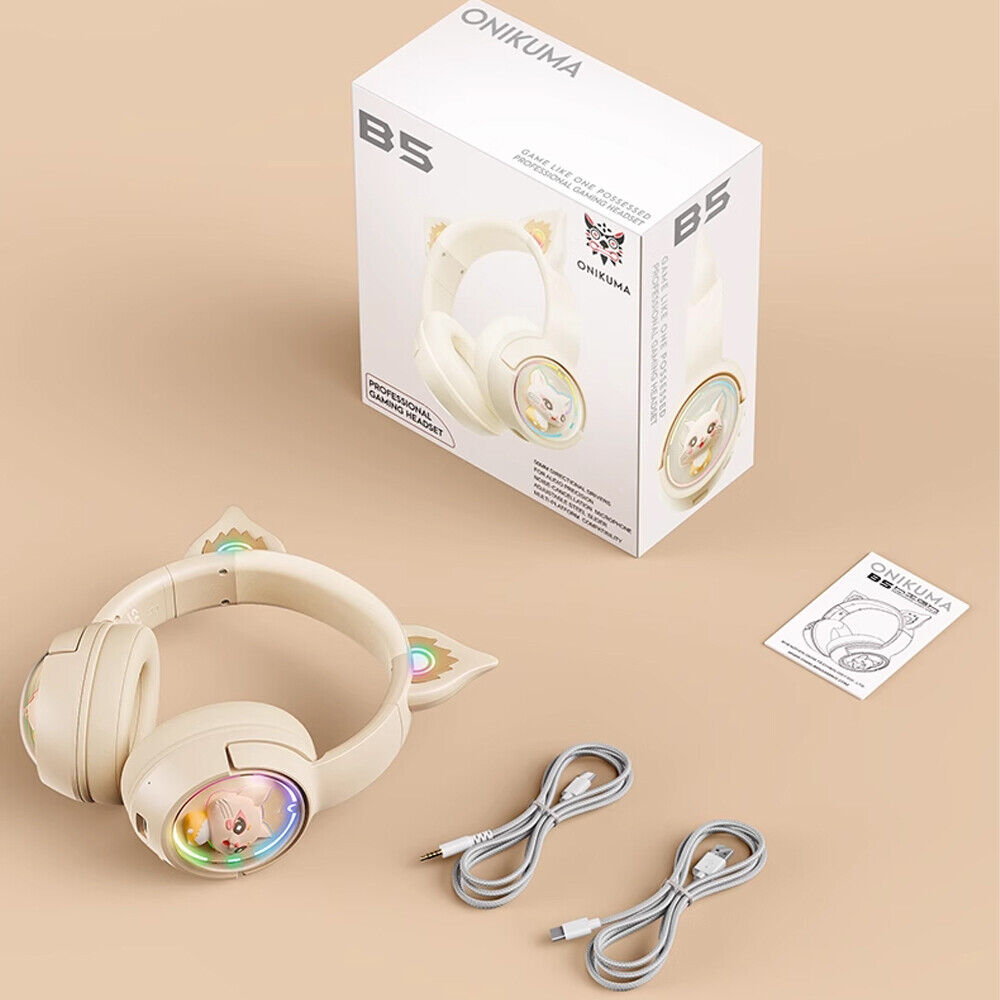 ONIKUMA B5 Bluetooth Headset with Cat Ears