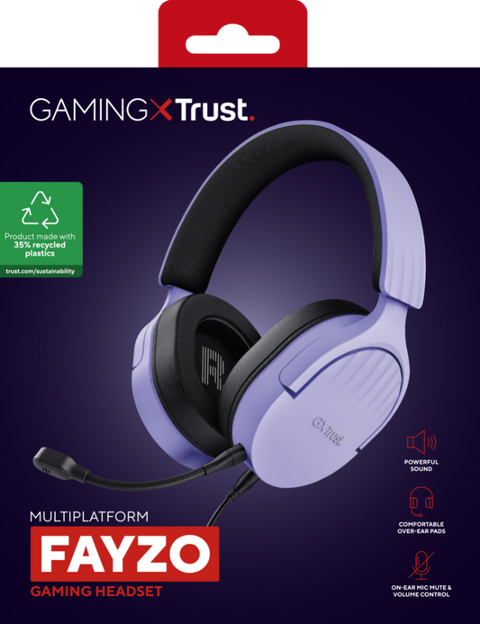 Trust GXT489W Fayzo Kablet Multiplatform Gaming Headset | Lilla