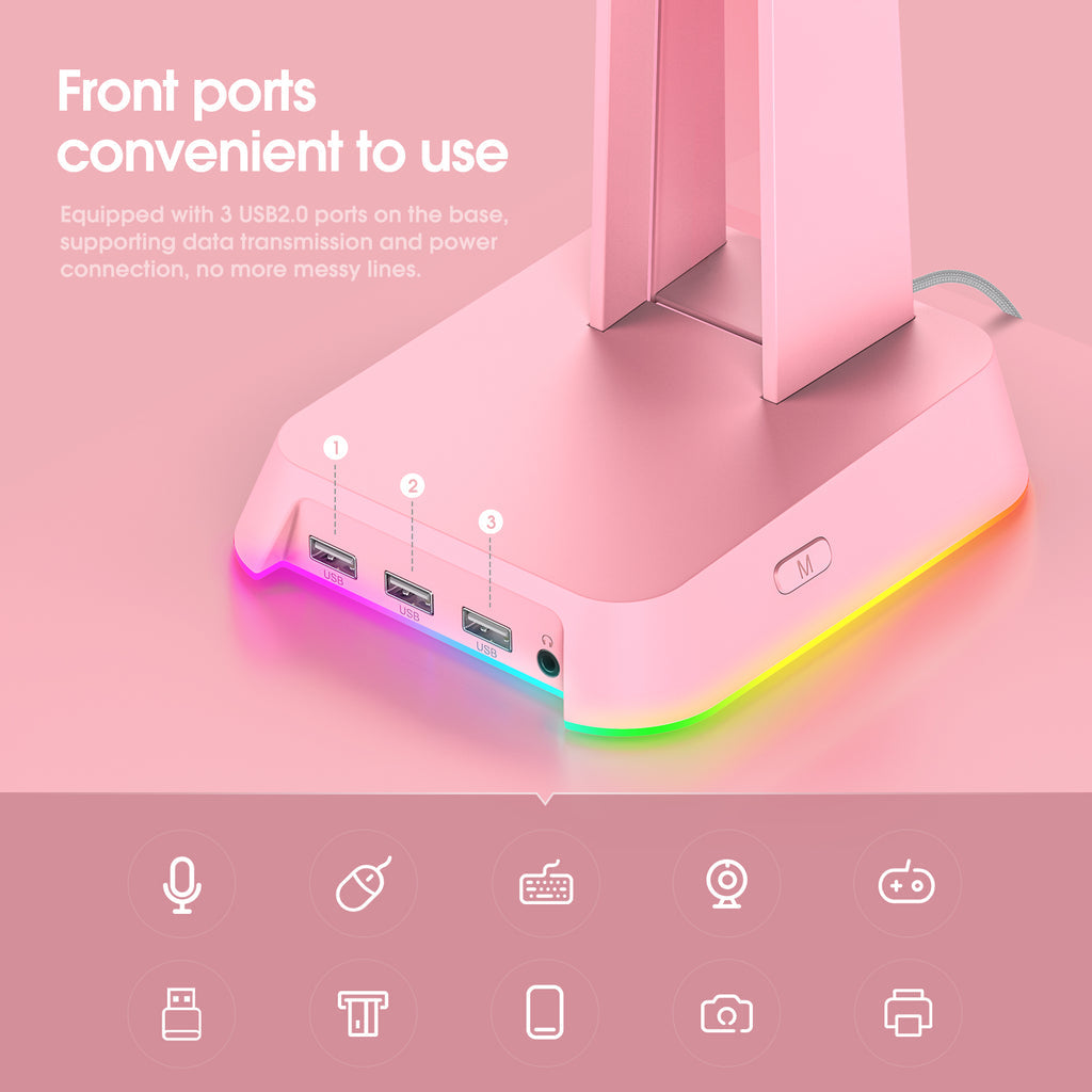 ONIKUMA ST2 RGB Headphone Stand