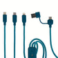 3-i-1 synkroniserings- og ladekabel - Three Hugs Blå