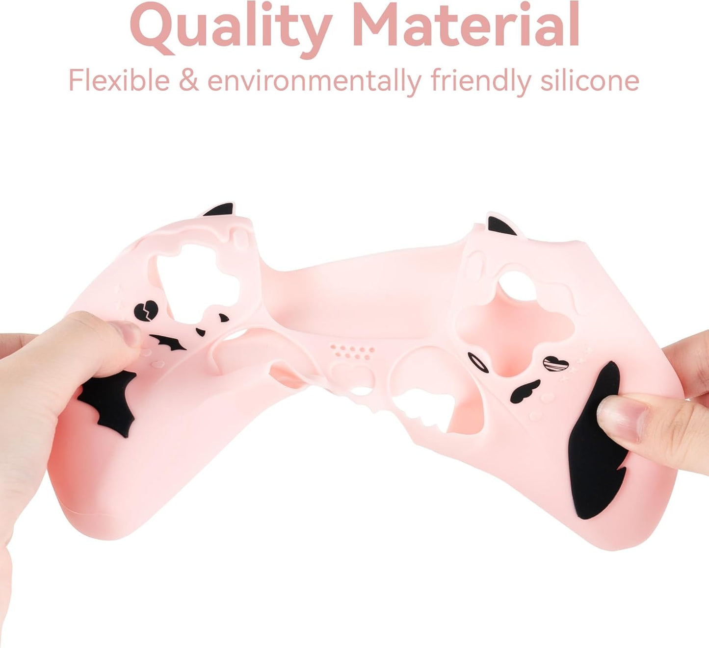 PS5 Controller Sweetheart Skull Silikone Skin i Lyserød