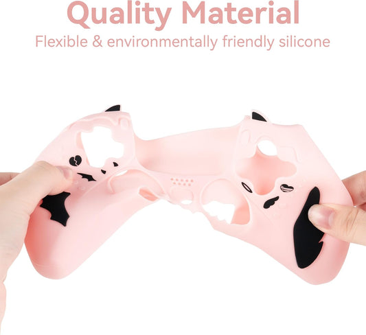 PS5 Controller Sweetheart Skull Silikone Skin i Lyserød