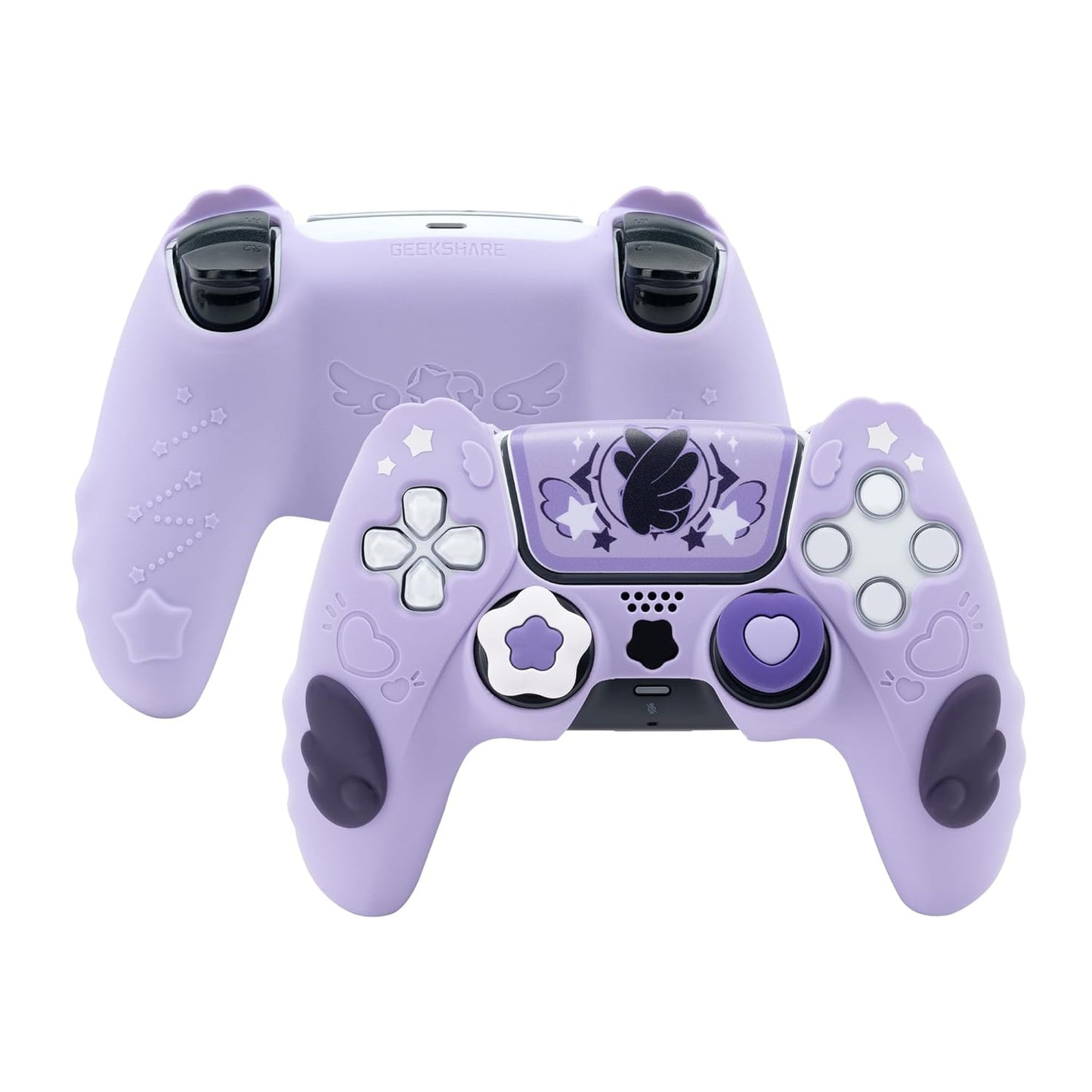 PS5 Controller Star Wings Lilla Silikone Skin