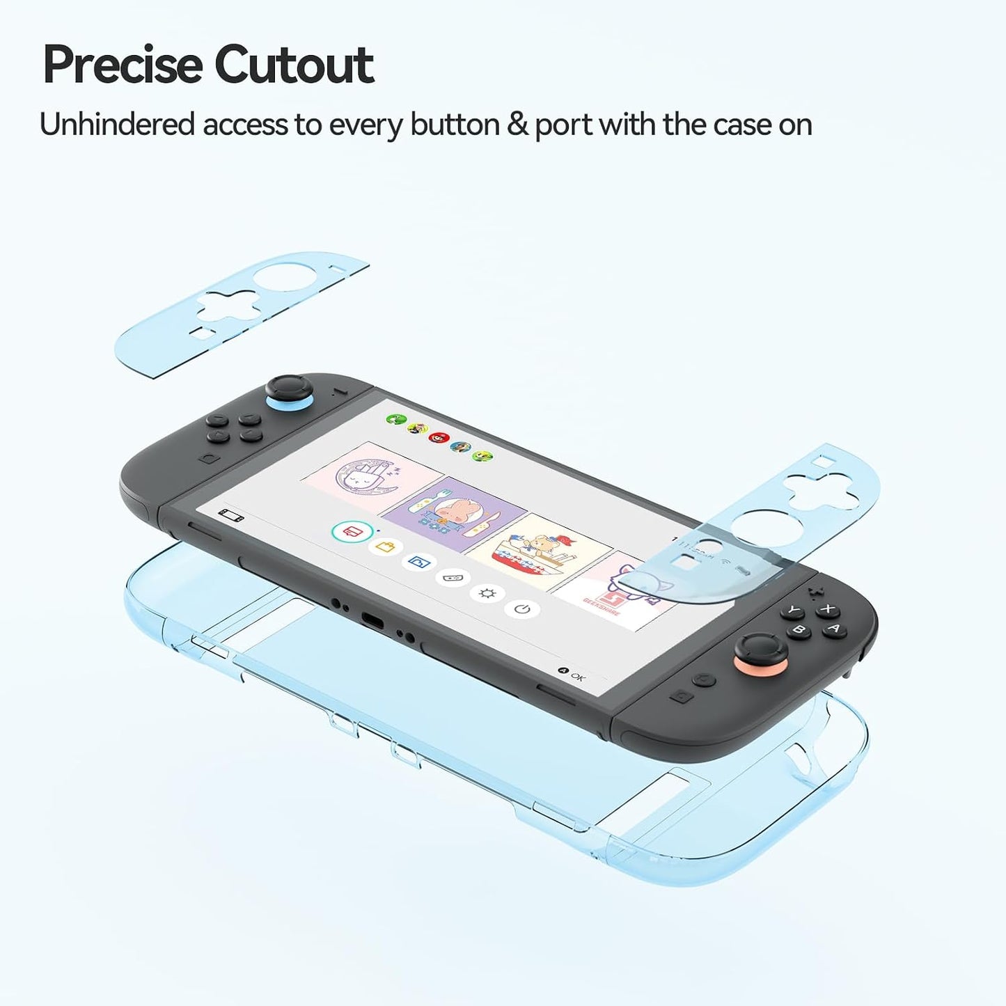 Nintendo Switch 2 Protective Cover | Crystal Blue