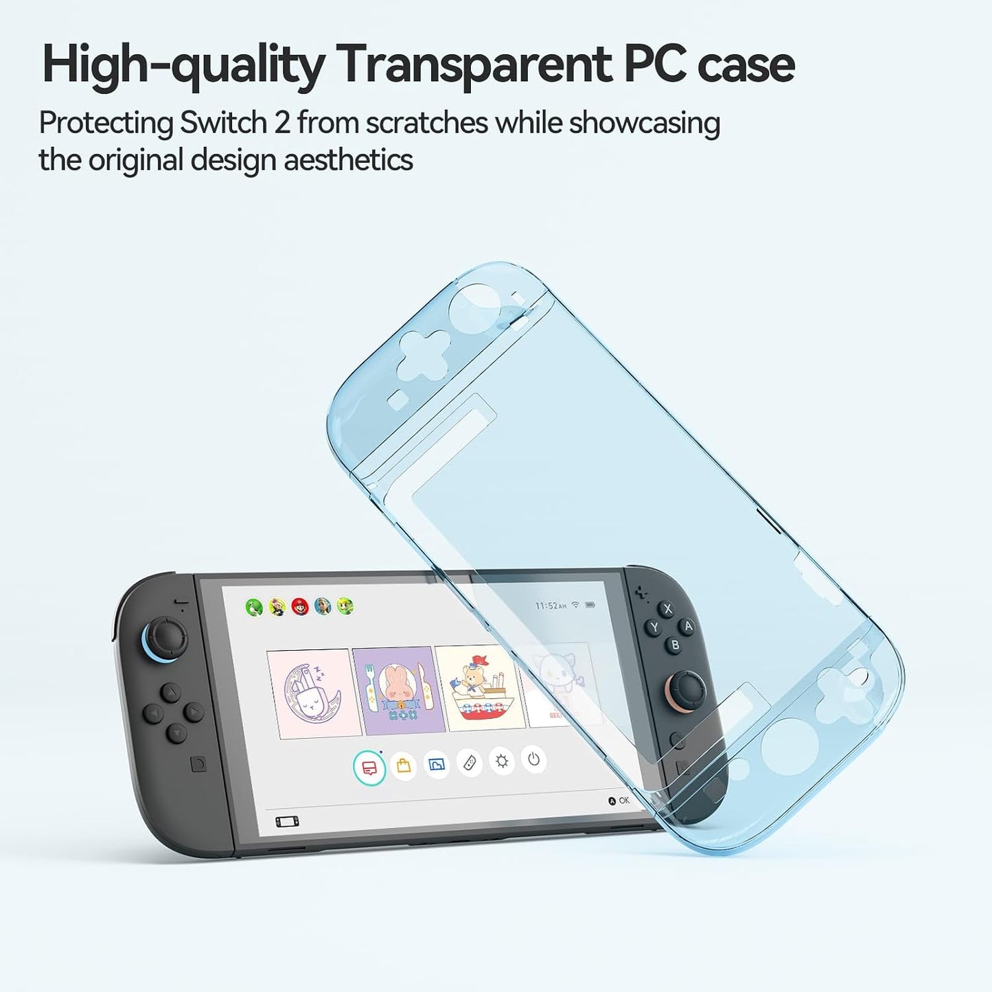 Nintendo Switch 2 Protective Cover | Crystal Blue