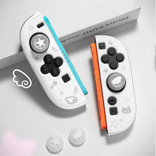Hvide vinger - 4 pak Thumb Grips til Nintendo Switch 2