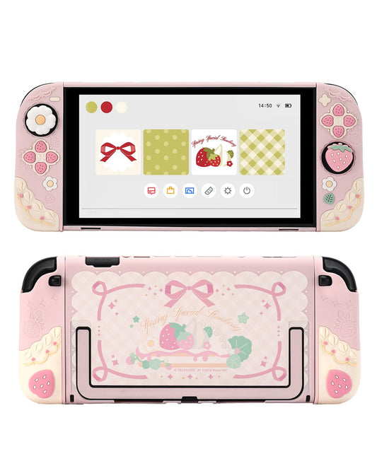Nintendo Switch 2 Cream Strawberry silikoneskin pink