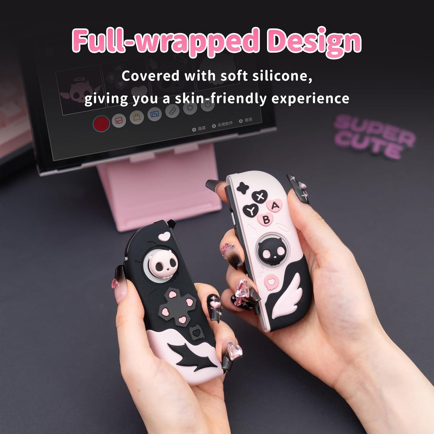 Nintendo Switch OLED Sweetheart Skull silikoneskin