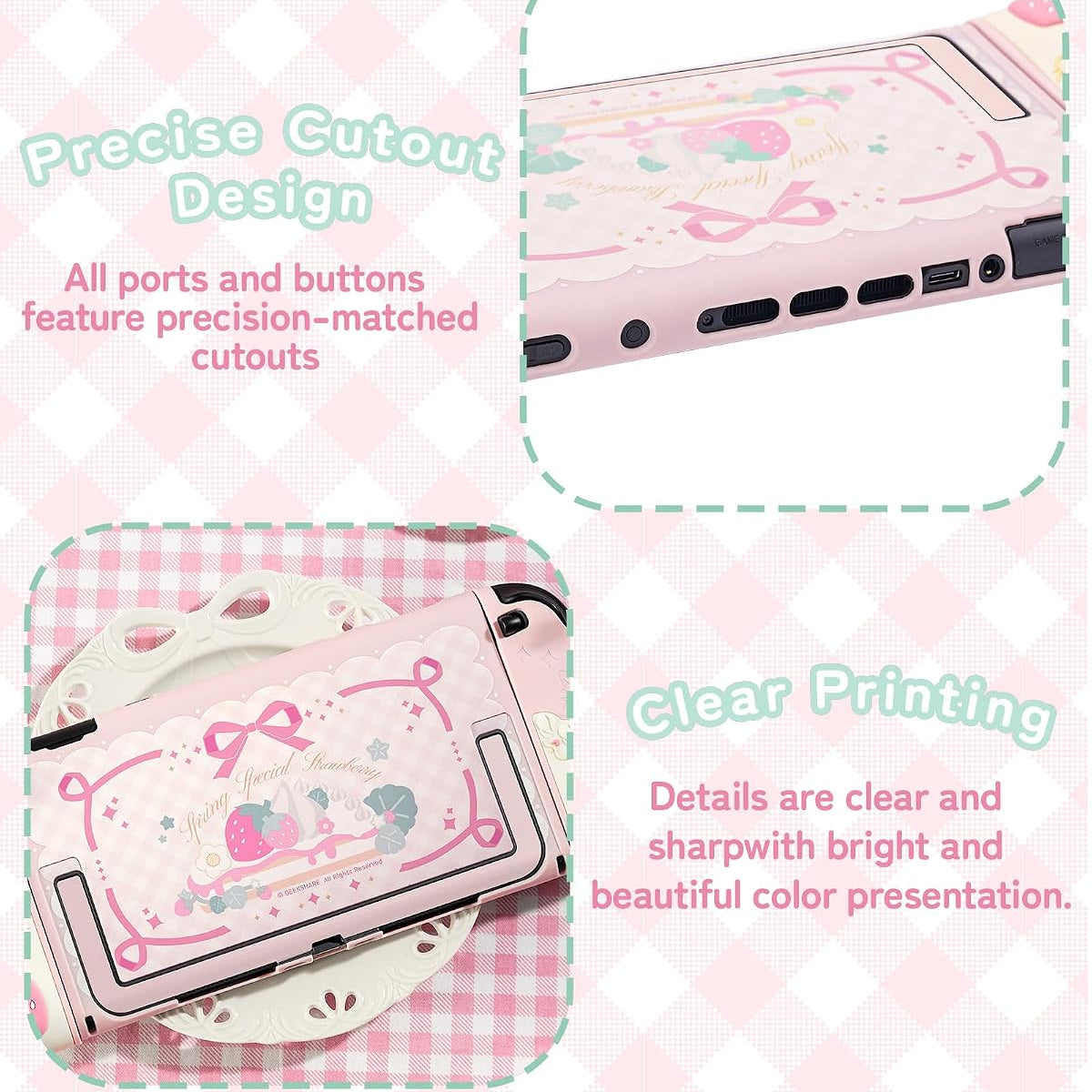 Nintendo Switch 2 Cream Strawberry silikoneskin pink