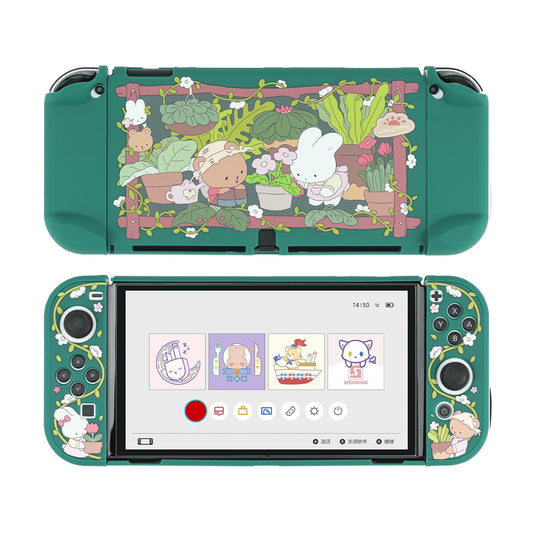 Nintendo Switch OLED Bunny Garden silikoneskin