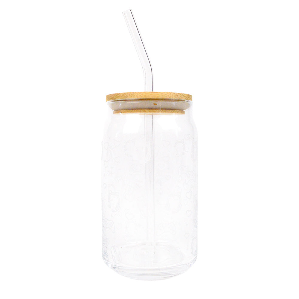 Appaz kawaii gamer glas med bambuslåg