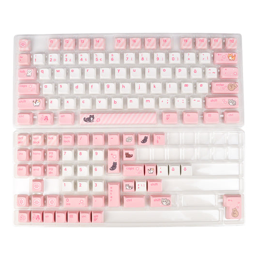 Kitty Blush | Appaz keycap sæt | Dansk, norsk, svensk og finsk