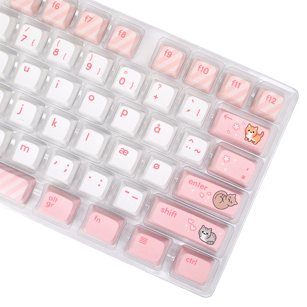 Kitty Blush | Appaz keycap sæt | Dansksproget
