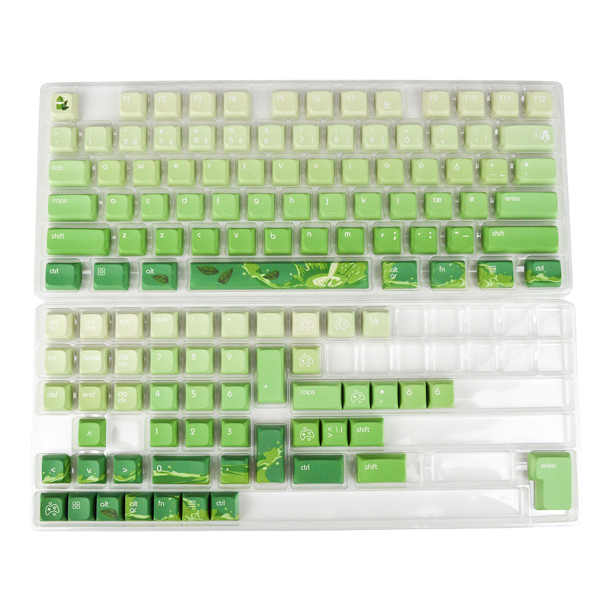 Matcha te | Appaz keycap sæt | Dansk, norsk, svensk og finsk