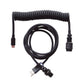 GX16 Coiled Aviator Keyboard Cable – USB-C | Sort