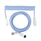 GX16 Coiled Aviator Keyboard Cable – USB-C | Blå