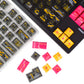 Cyberpunk Orange and Pink | Appaz keycap set | Danish, Norwegian, Swedish, and Finnish