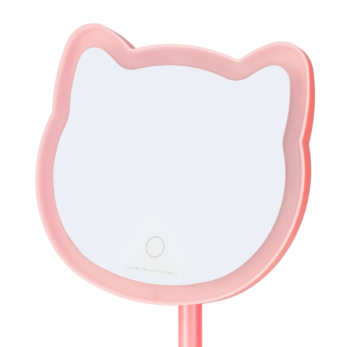 Makeup mirror with light and cat ears