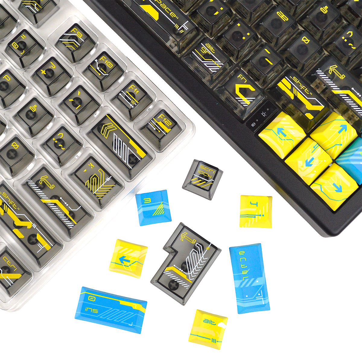 Electric Shock | Appaz keycap sæt | Dansk, norsk, svensk og finsk