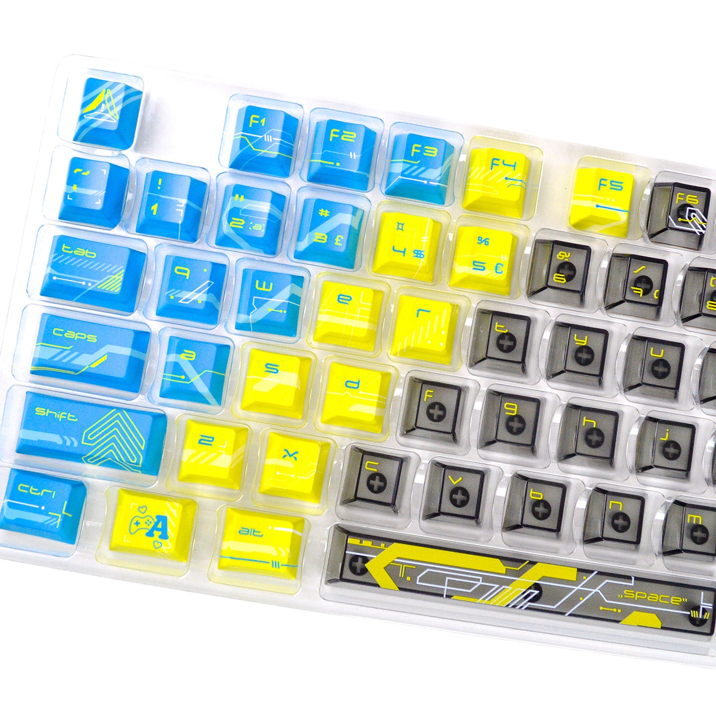 Electric Shock | Appaz keycap sæt | Dansk, norsk, svensk og finsk