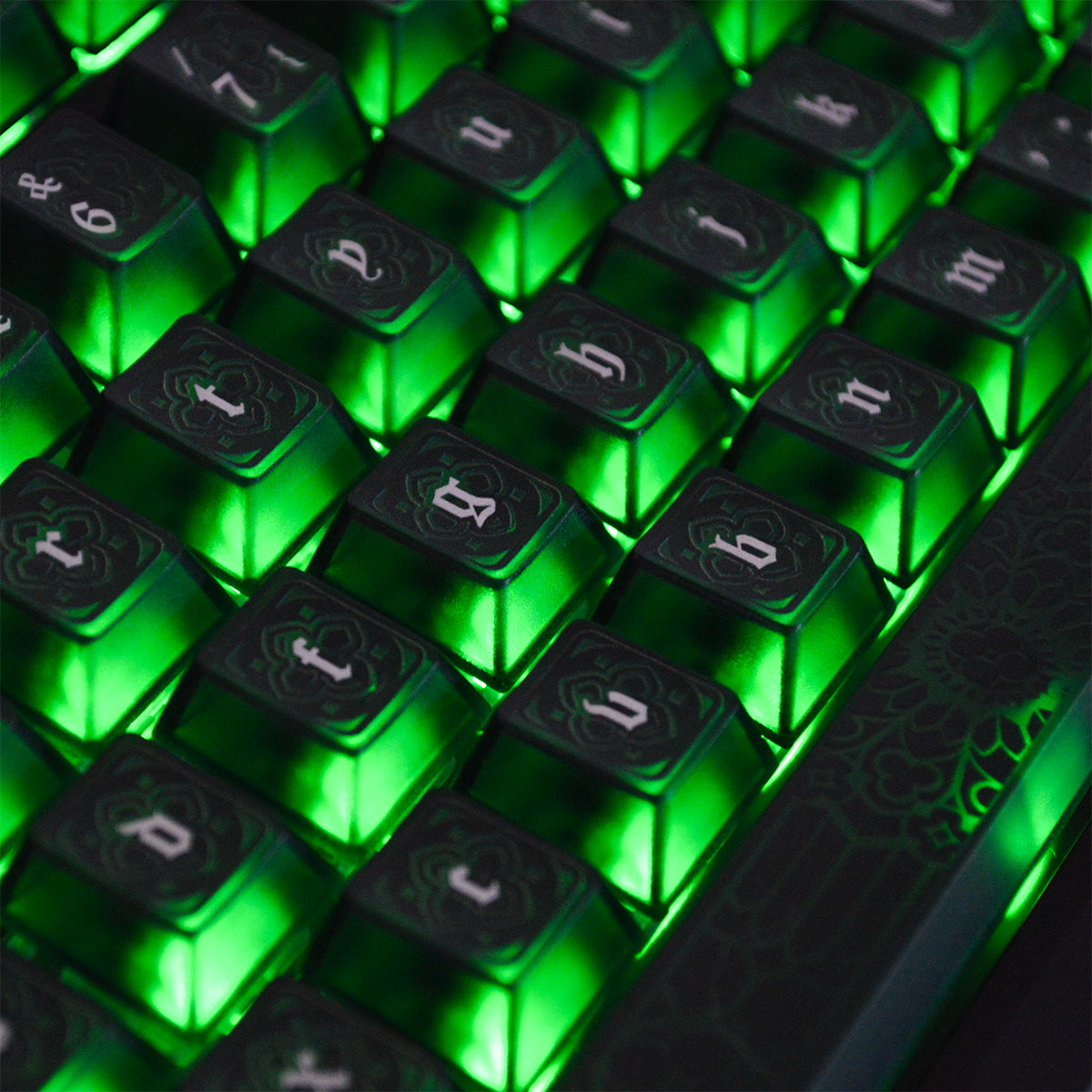 Gohtic Emerald Green | Appaz keycap set | Danish, Norwegian and Swedish