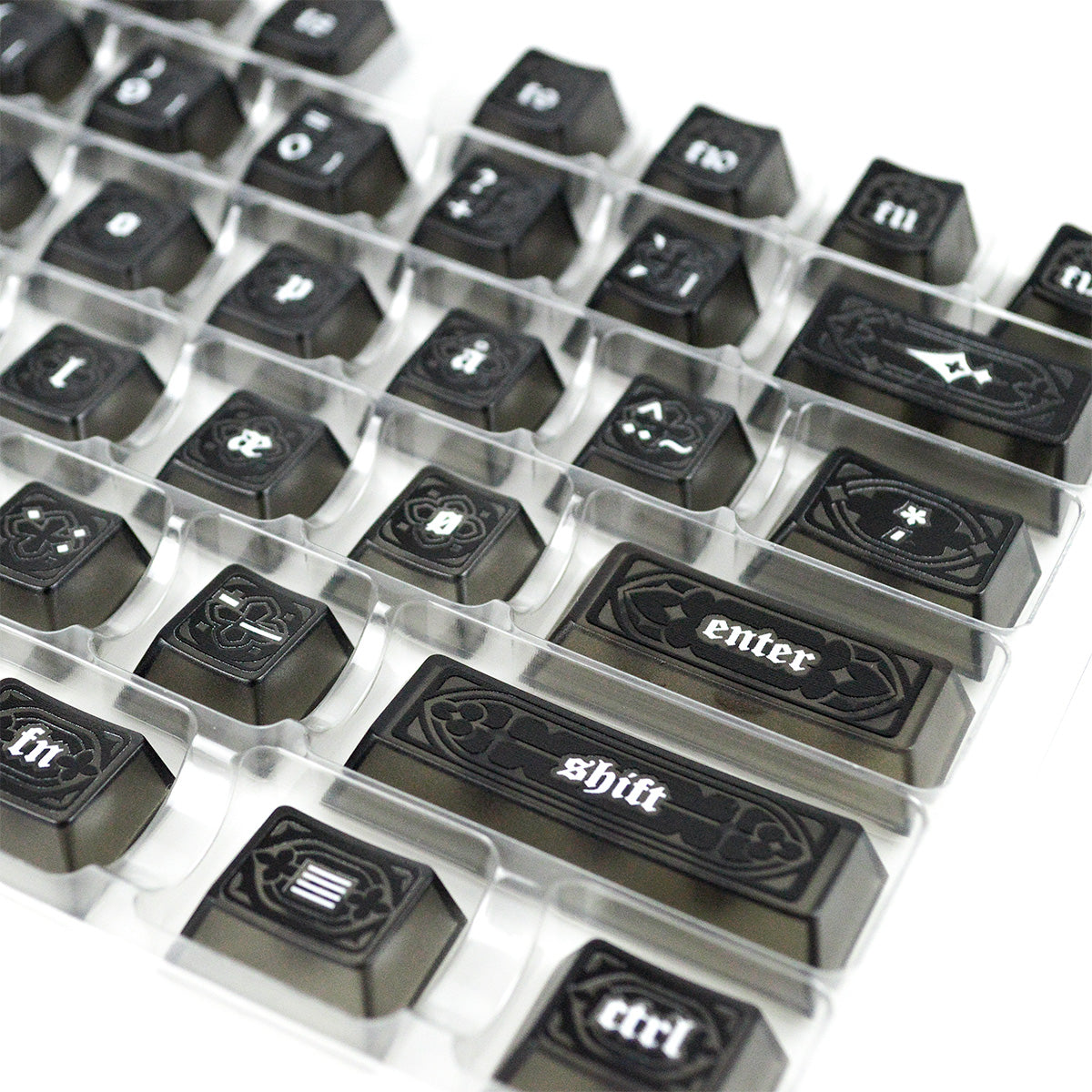 Gohtic Obsidian Black | Appaz keycap set | Danish, Norwegian and Swedish