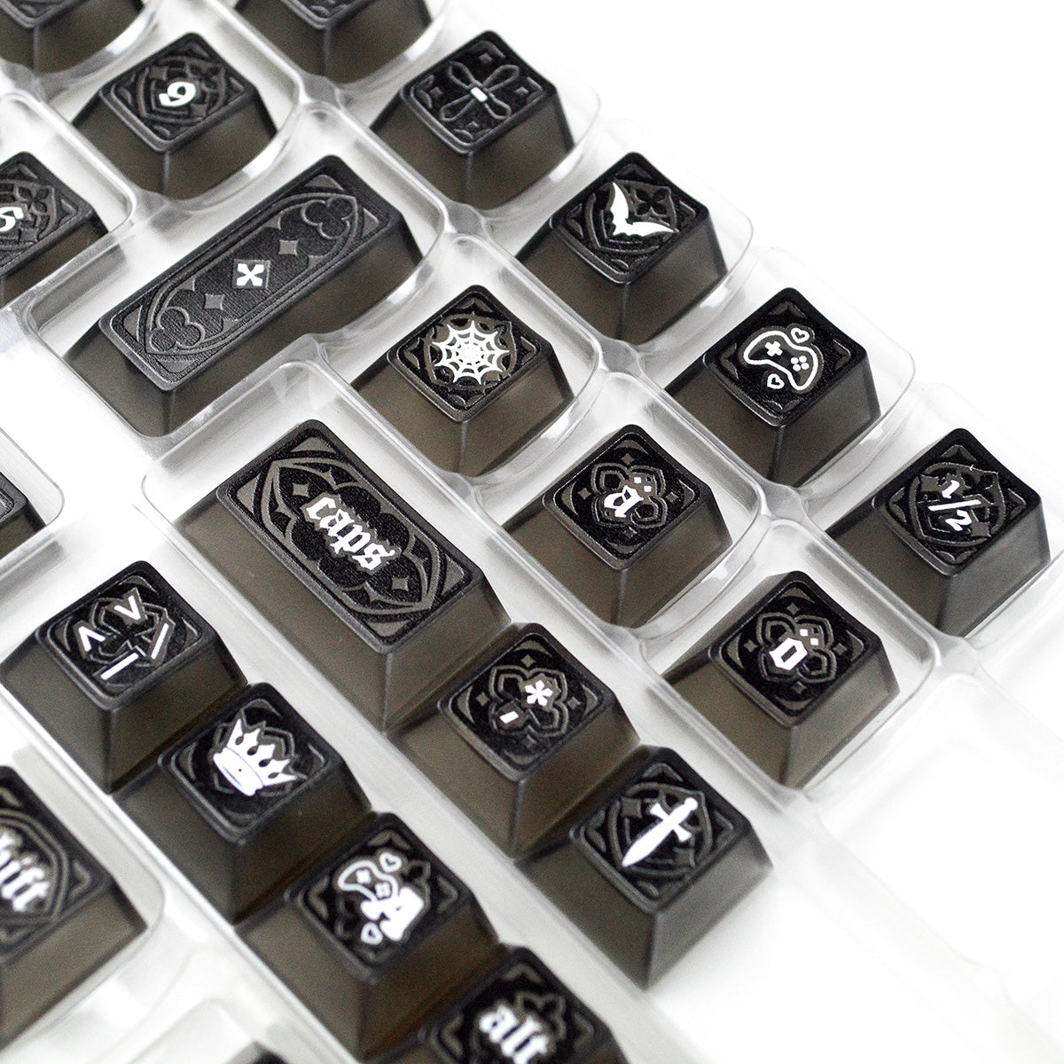 Gohtic Obsidian Black | Appaz keycap set | Danish, Norwegian and Swedish