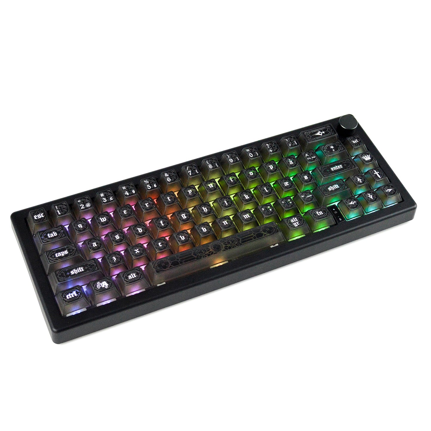 Gohtic Obsidian Black | Appaz keycap set | Danish, Norwegian and Swedish