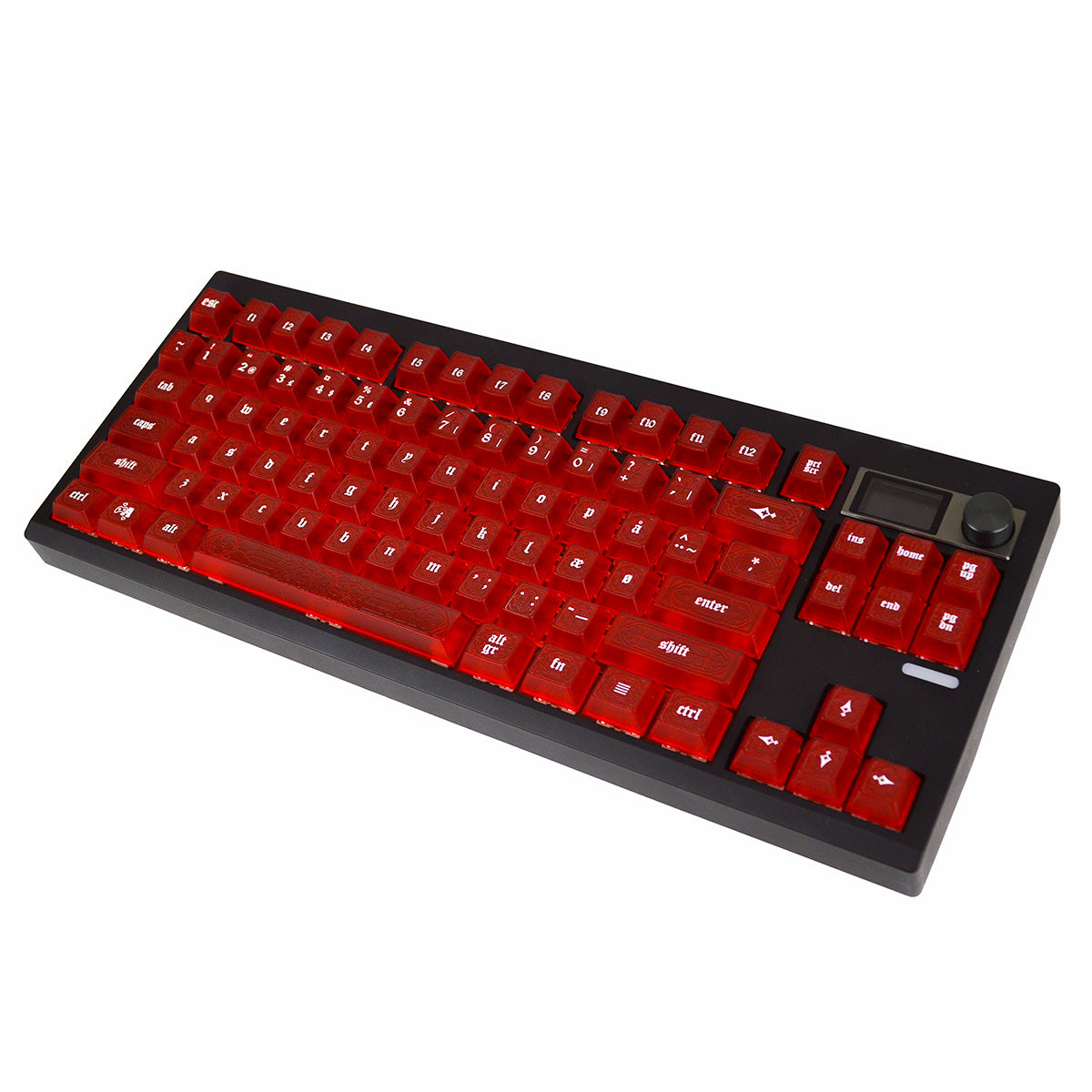 Gothic Ruby Red | Appaz keycap set | Danish, Norwegian, Swedish and Finnish