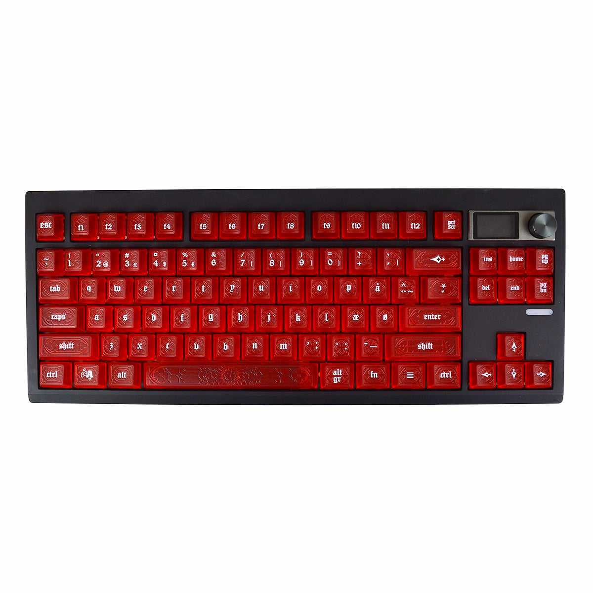Gothic Ruby Red | Appaz keycap set | Danish, Norwegian, Swedish and Finnish