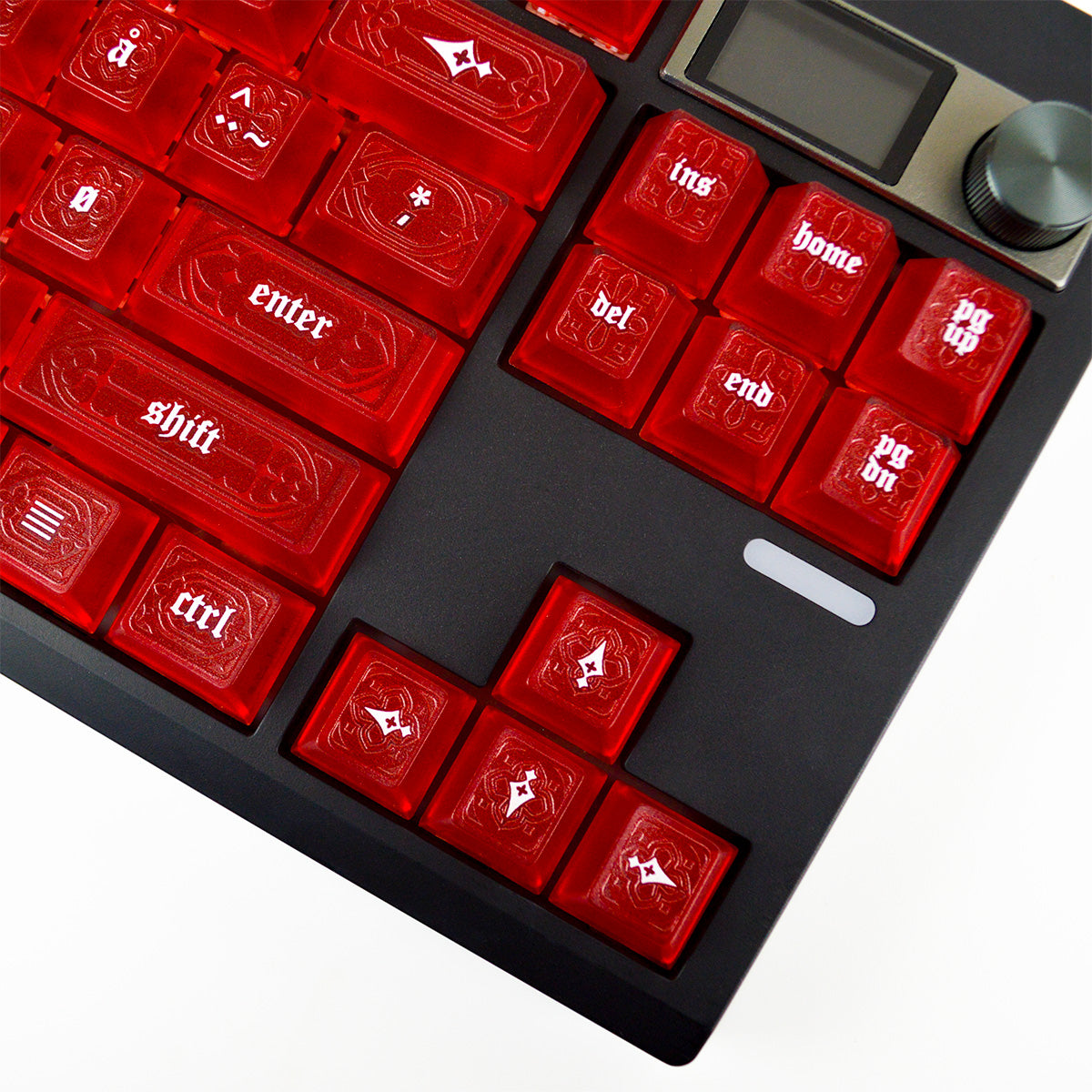 Gothic Ruby Red | Appaz keycap set | Danish, Norwegian, Swedish and Finnish