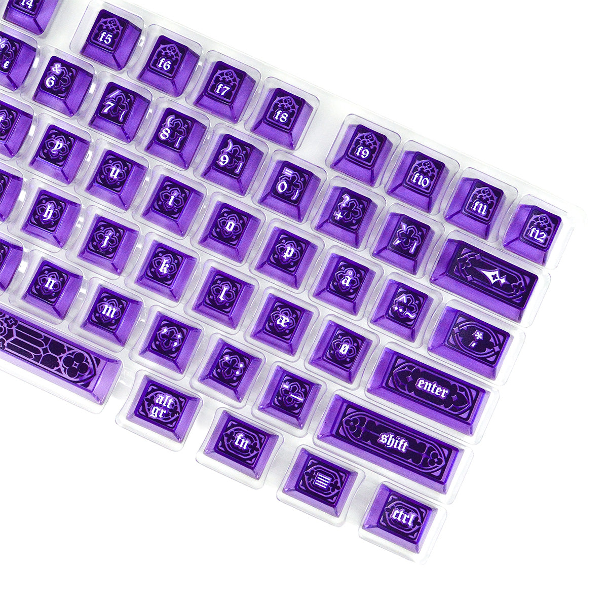 Gohtic Violet Amethyst | Appaz keycap set | Danish, Norwegian and Swedish